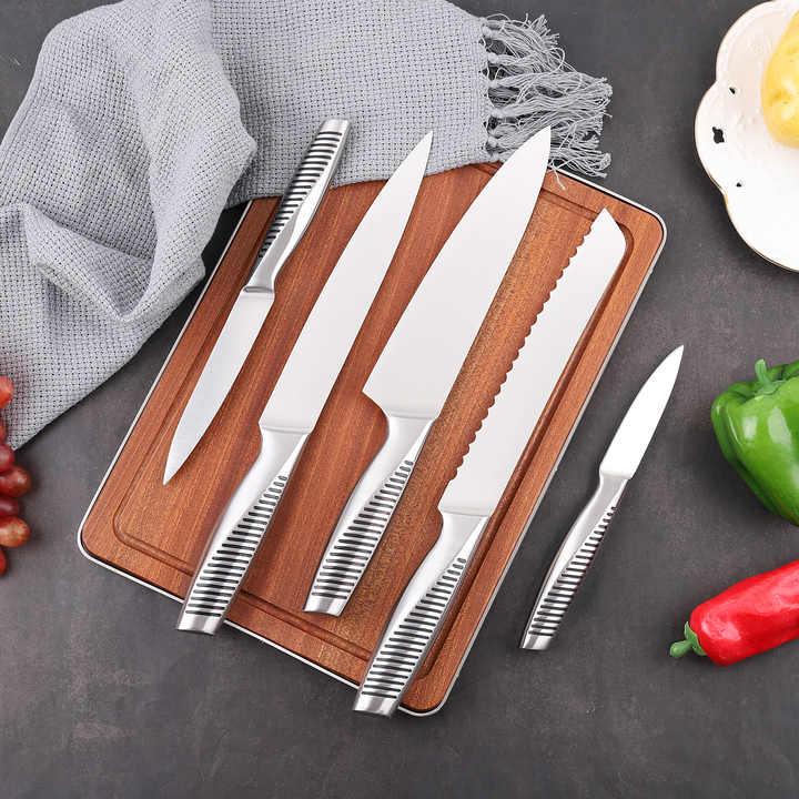 Ergonomic Handle Stainless Steel Kitchen Chef Knife Set
